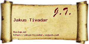 Jakus Tivadar névjegykártya